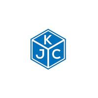 design de logotipo de letra kjc em fundo preto. conceito de logotipo de letra de iniciais criativas kjc. design de letra kjc. vetor