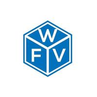 design de logotipo de carta wfv em fundo preto. conceito de logotipo de letra de iniciais criativas wfv. design de letra wfv. vetor