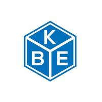 design de logotipo de letra kbe em fundo preto. conceito de logotipo de letra de iniciais criativas kbe. projeto de letra kbe. vetor