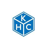 design de logotipo de letra khc em fundo preto. conceito de logotipo de letra de iniciais criativas khc. projeto de letra khc. vetor