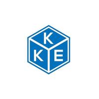 design de logotipo de letra kke em fundo preto. conceito de logotipo de letra de iniciais criativas kke. kke design de letras. vetor