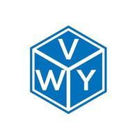 design de logotipo de carta vwy em fundo preto. conceito de logotipo de letra de iniciais criativas vwy. design de letra vwy. vetor