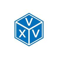 design de logotipo de carta vxv em fundo preto. conceito de logotipo de letra de iniciais criativas vxv. design de letras vxv. vetor