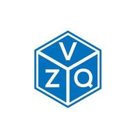 design de logotipo de letra vzq em fundo preto. conceito de logotipo de letra de iniciais criativas vzq. design de letras vzq. vetor