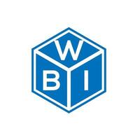 design de logotipo de carta wbi em fundo preto. conceito de logotipo de letra de iniciais criativas wbi. design de letra wbi. vetor