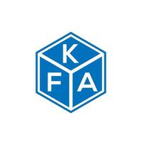 design de logotipo de letra kfa em fundo preto. conceito de logotipo de letra de iniciais criativas kfa. design de letra kfa. vetor