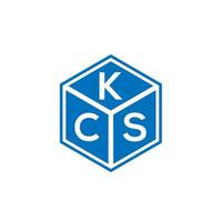 kcs carta logotipo design em fundo preto. conceito de logotipo de letra de iniciais criativas kcs. design de letra kcs. vetor