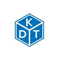 design de logotipo de carta kdt em fundo preto. conceito de logotipo de letra de iniciais criativas kdt. design de letra kdt. vetor