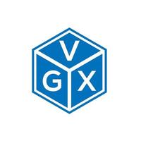 design de logotipo de carta vgx em fundo preto. conceito de logotipo de carta de iniciais criativas vgx. design de letras vgx. vetor