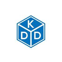 design de logotipo de letra kdd em fundo preto. conceito de logotipo de letra de iniciais criativas kdd. design de letra kdd. vetor