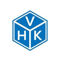 design de logotipo de carta vhk em fundo preto. conceito de logotipo de letra de iniciais criativas vhk. design de letra vhk. vetor