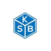 design de logotipo de carta ksb em fundo preto. conceito de logotipo de letra de iniciais criativas ksb. design de letra ksb. vetor