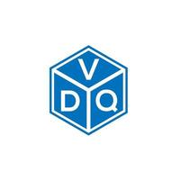 design de logotipo de letra vdq em fundo preto. conceito de logotipo de letra de iniciais criativas vdq. design de letra vdq. vetor