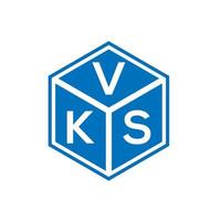 design de logotipo de carta vks em fundo preto. conceito de logotipo de letra de iniciais criativas vks. design de letra vks. vetor