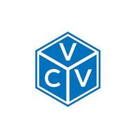 design de logotipo de carta vcv em fundo preto. conceito de logotipo de letra de iniciais criativas vcv. design de letras vcv. vetor