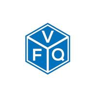 design de logotipo de letra vfq em fundo preto. conceito de logotipo de letra de iniciais criativas vfq. design de letra vfq. vetor