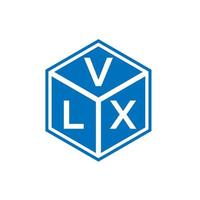 design de logotipo de carta vlx em fundo preto. conceito de logotipo de letra de iniciais criativas vlx. design de letra vlx. vetor