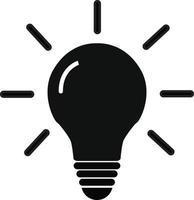ícone de lâmpada. ícone de lâmpada de lâmpada. símbolo da lâmpada. sinal de ideia. vetor