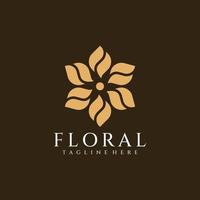 floral decorativo beleza luxo flor logotipo design spa natureza vetor