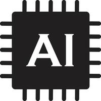 ícone de inteligência artificial em fundo branco. estilo plano. ícone de inteligência artificial. símbolo do logotipo ai. vetor