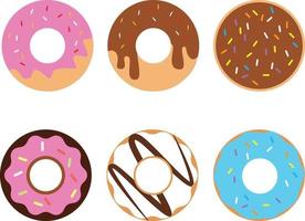 ícone de rosquinhas em fundo branco. style.donuts plano com granulado para o design do seu site, logotipo, aplicativo, interface do usuário. símbolo de rosquinhas. sinal de rosquinhas. vetor