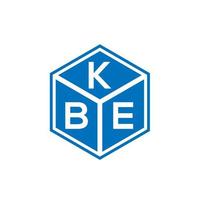 design de logotipo de letra kbe em fundo preto. conceito de logotipo de letra de iniciais criativas kbe. projeto de letra kbe. vetor