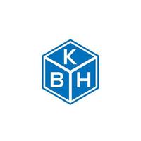 design de logotipo de letra kbh em fundo preto. kbh conceito de logotipo de letra de iniciais criativas. projeto de letra kbh. vetor