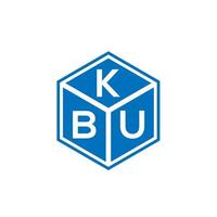 design de logotipo de letra kbu em fundo preto. conceito de logotipo de letra de iniciais criativas kbu. desenho de letra kbu. vetor