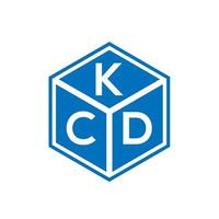 design de logotipo de letra kcd em fundo preto. conceito de logotipo de letra de iniciais criativas kcd. design de letra kcd. vetor