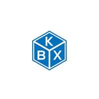 design de logotipo de letra kbx em fundo preto. conceito de logotipo de letra de iniciais criativas kbx. desenho de letra kbx. vetor