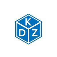 design de logotipo de letra kdz em fundo preto. conceito de logotipo de letra de iniciais criativas kdz. design de letra kdz. vetor