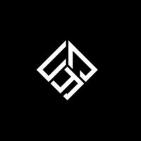 design de logotipo de letra uyj em fundo preto. conceito de logotipo de letra de iniciais criativas uyj. design de letra uyj. vetor