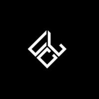 design de logotipo de carta ucl em fundo preto. conceito de logotipo de letra de iniciais criativas ucl. design de letra ucl. vetor
