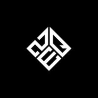 design de logotipo de letra zeq em fundo preto. conceito de logotipo de letra de iniciais criativas zeq. design de letra zeq. vetor