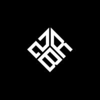 design de logotipo de letra zbr em fundo preto. conceito de logotipo de letra de iniciais criativas zbr. design de letra zbr. vetor