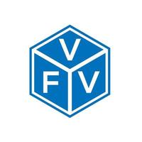 design de logotipo de carta vfv em fundo preto. conceito de logotipo de letra de iniciais criativas vfv. design de letras vfv. vetor