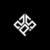 design de logotipo de carta zps em fundo preto. conceito de logotipo de letra de iniciais criativas zps. design de letra zps. vetor