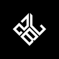 design de logotipo de letra zbl em fundo preto. conceito de logotipo de letra de iniciais criativas zbl. design de letra zbl. vetor