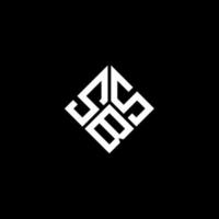 design de logotipo de carta sbs em fundo preto. conceito de logotipo de letra de iniciais criativas sbs. design de letra sbs. vetor