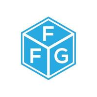 design de logotipo de carta ffg em fundo preto. ffg conceito de logotipo de letra de iniciais criativas. design de letra ffg. vetor
