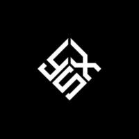 design de logotipo de carta ysx em fundo preto. conceito de logotipo de letra de iniciais criativas ysx. design de letra ysx. vetor