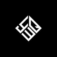design de logotipo de letra ywq em fundo preto. conceito de logotipo de letra de iniciais criativas ywq. design de letras ywq. vetor