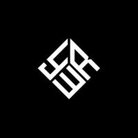 design de logotipo de carta ywr em fundo preto. conceito de logotipo de letra de iniciais criativas ywr. design de letra ywr. vetor