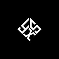 design de logotipo de carta yxs em fundo preto. conceito de logotipo de letra de iniciais criativas yxs. design de letra yxs. vetor