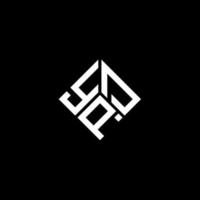 design de logotipo de carta ypd em fundo preto. conceito de logotipo de letra de iniciais criativas ypd. design de letra ypd. vetor
