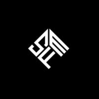 design de logotipo de carta sfm em fundo preto. conceito de logotipo de letra de iniciais criativas sfm. design de letra sfm. vetor