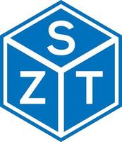 design de logotipo de carta szt em fundo preto. conceito de logotipo de letra de iniciais criativas szt. design de letra szt. vetor
