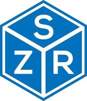 design de logotipo de carta szr em fundo preto. conceito de logotipo de letra de iniciais criativas szr. design de letra szr. vetor