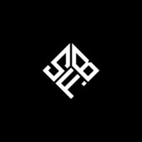 design de logotipo de carta sfb em fundo preto. conceito de logotipo de letra de iniciais criativas sfb. design de letra sfb. vetor