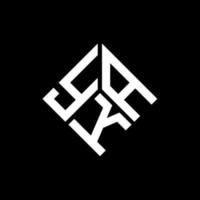 design de logotipo de letra yka em fundo preto. conceito de logotipo de letra de iniciais criativas yka. design de letra yka. vetor